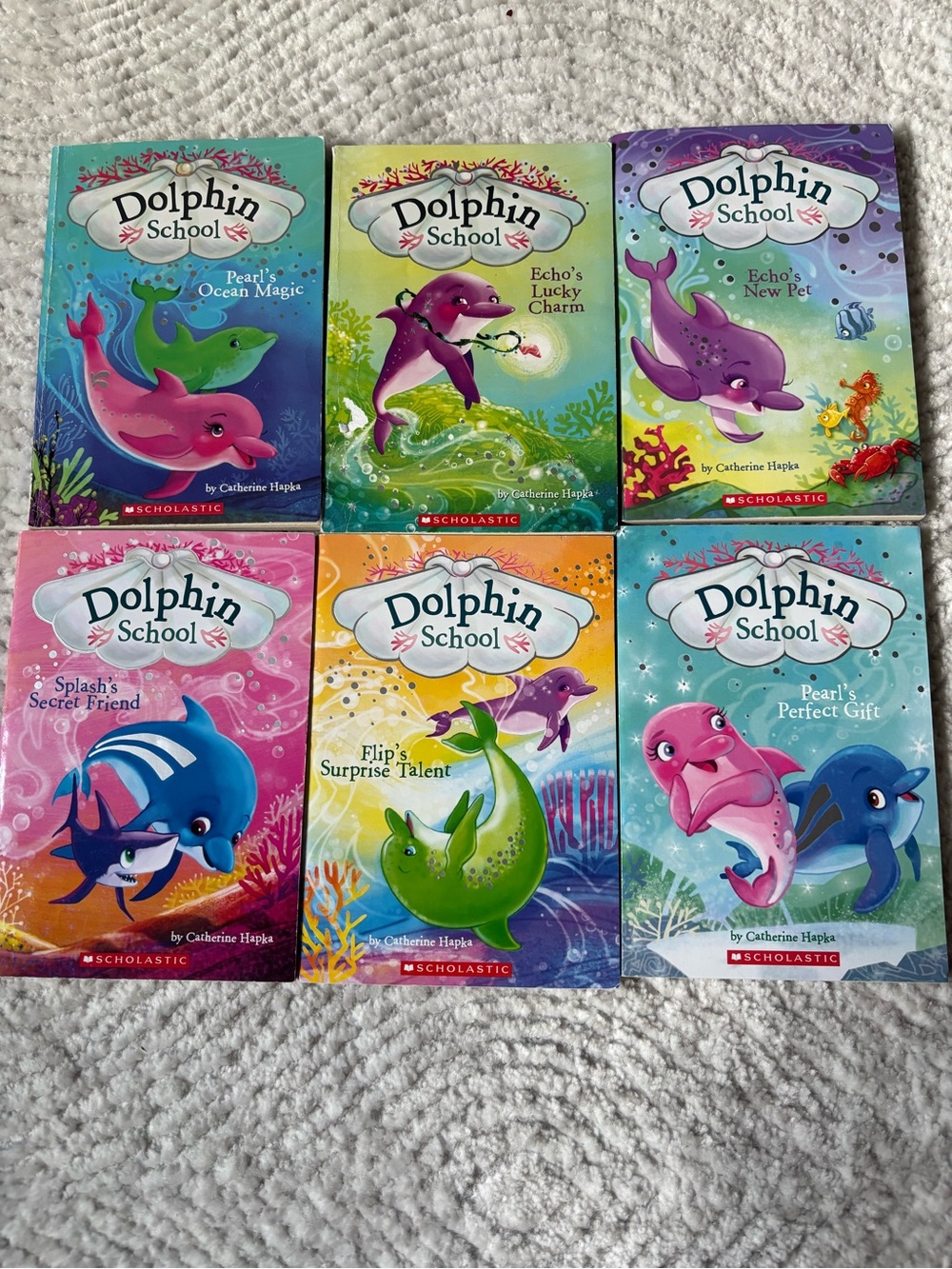 Scholastic Dolphin School paperback books #1-6 by Catherine Hapka